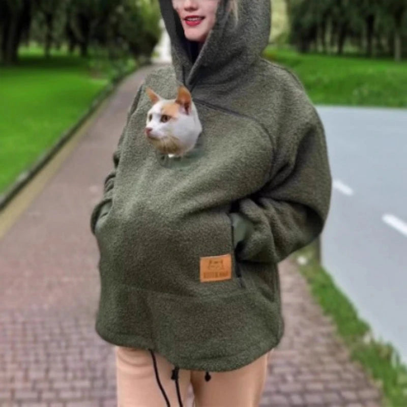 Warm Cat Pocket Hoodie