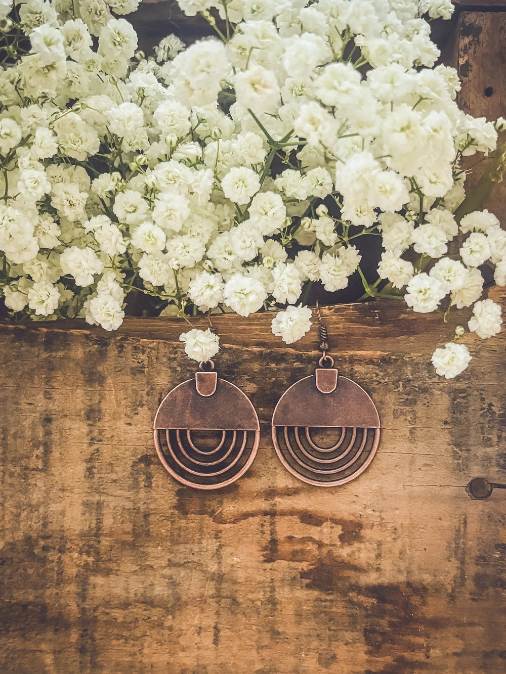 Copper Horizon Open Arch Earrings