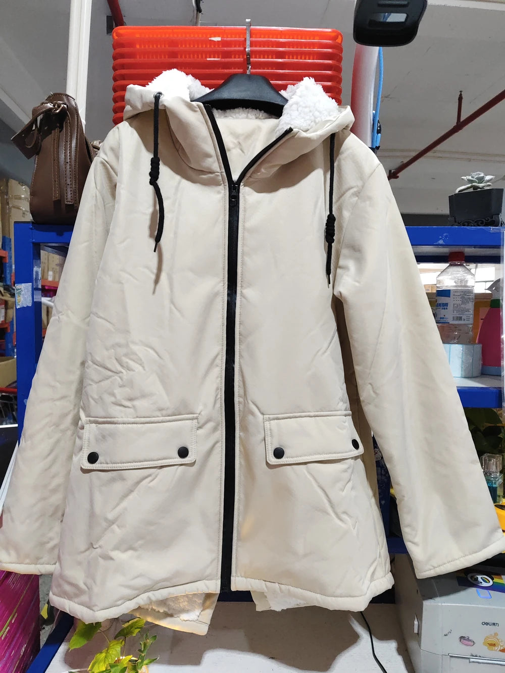 Hooded Zip Front Coat