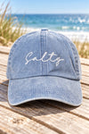 Salty Script Embroidered Cotton Hat