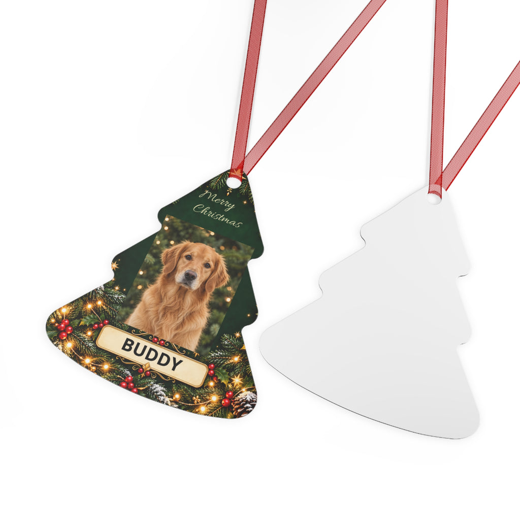 Custom Photo Pet Christmas Ornament – Tree
