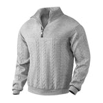 Jacquard Quarter-Zip Pullover Hoodie