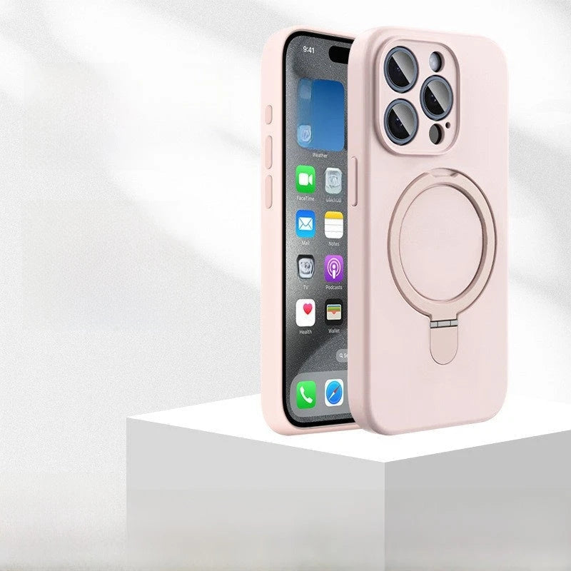 Magnetic Silicone Phone Case with Stand