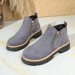 Side-Zip Suede Ankle Boots