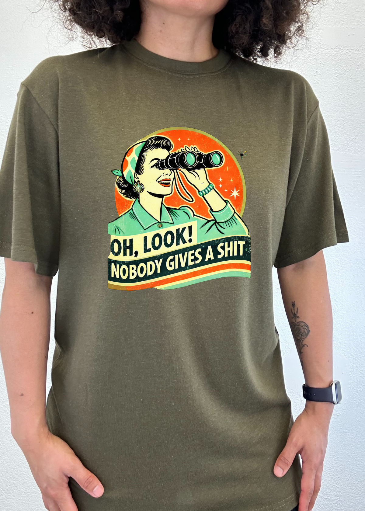 Retro Woman Graphic T-Shirt – Bamboo Viscose & Cotton