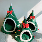 Festive Christmas Tree Pet Cave