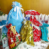 Festive Drawstring Christmas Gift Bags