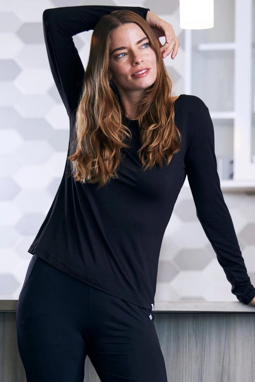 Bamboo Viscose Long Sleeve Lounge Tee