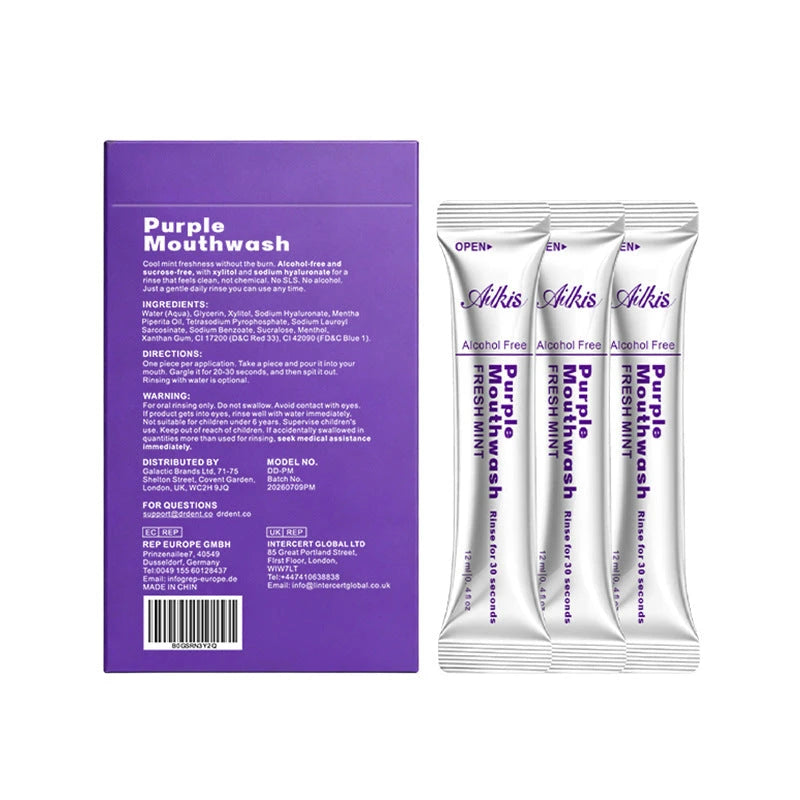 Portable Mint Mouthwash Strips