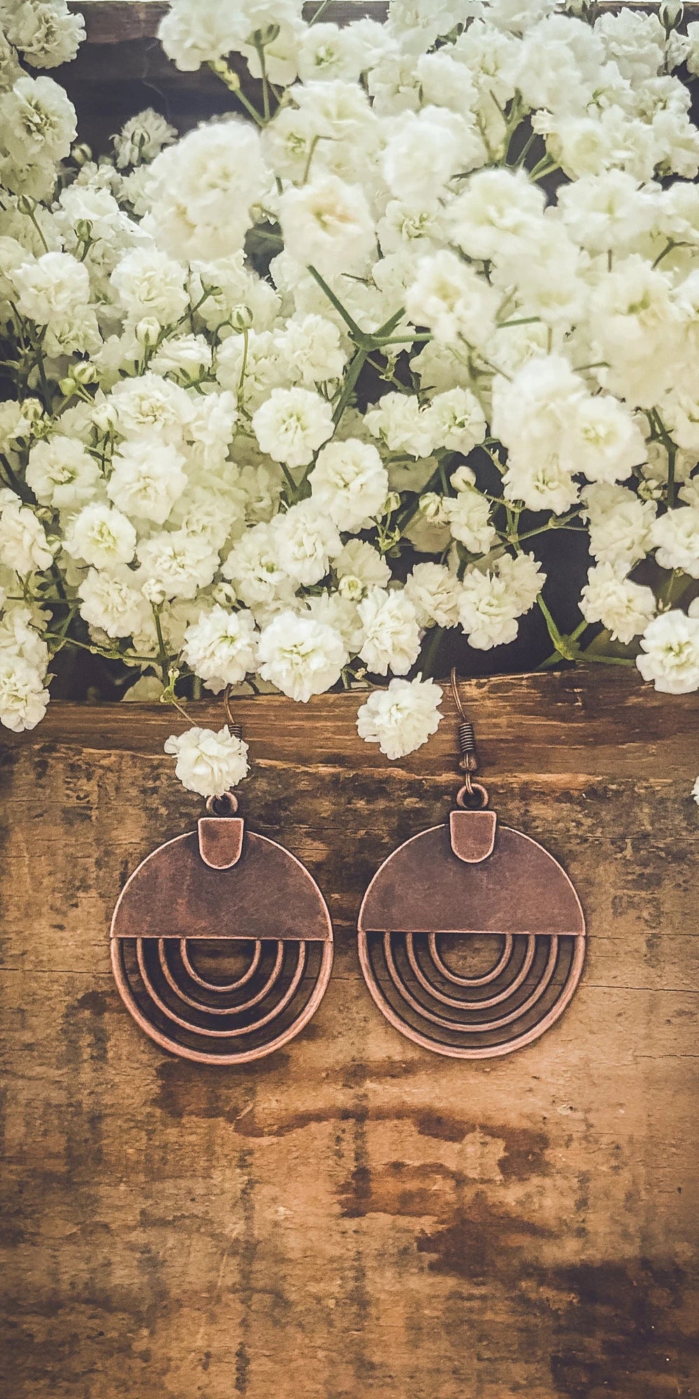 Copper Horizon Open Arch Earrings