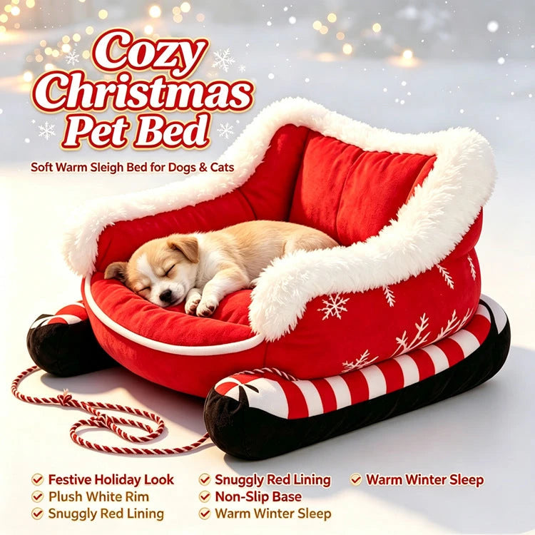 Festive Holiday Pet Bed