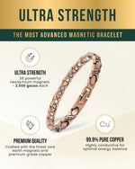 Crystal XO Copper Magnetic Bracelet