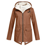 Hooded Zip Front Coat