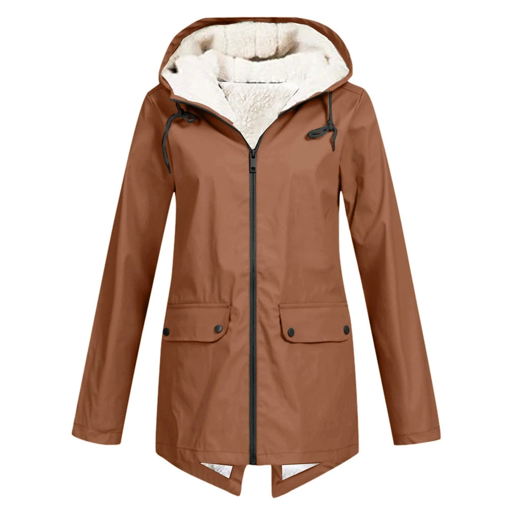 Hooded Zip Front Coat