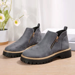 Side-Zip Suede Ankle Boots