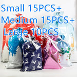 Festive Drawstring Christmas Gift Bags