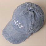 Salty Script Embroidered Cotton Hat
