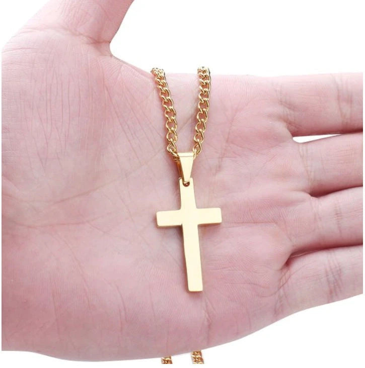 Stainless Steel Cross Pendant Necklace