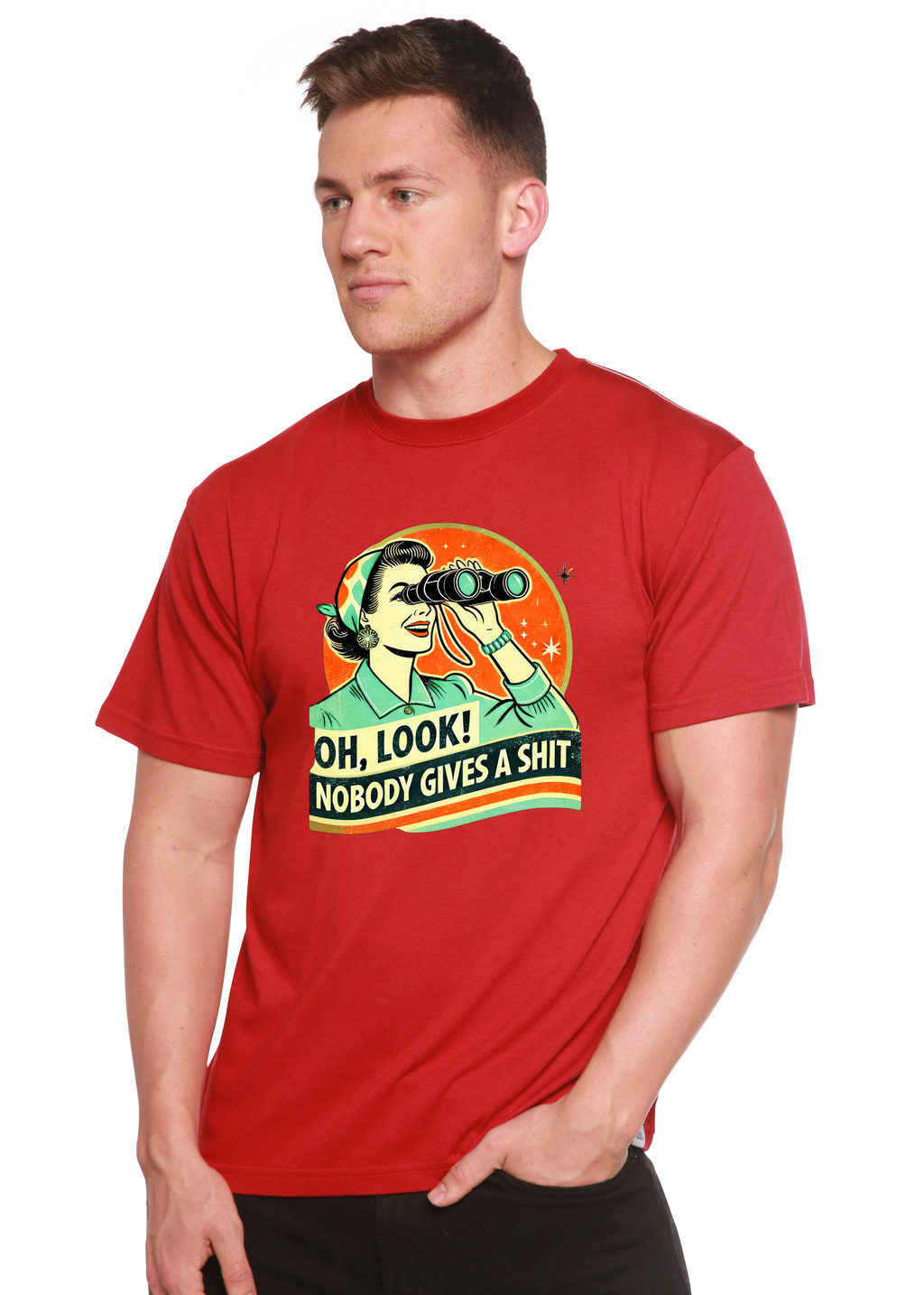 Retro Woman Graphic T-Shirt – Bamboo Viscose & Cotton