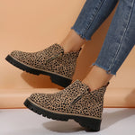 Side-Zip Suede Ankle Boots