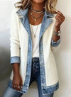 Denim Trim Patchwork Jacket