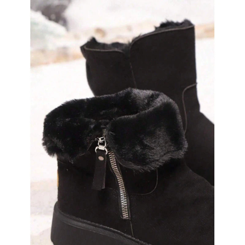 Skull Pattern Mid Calf Boots