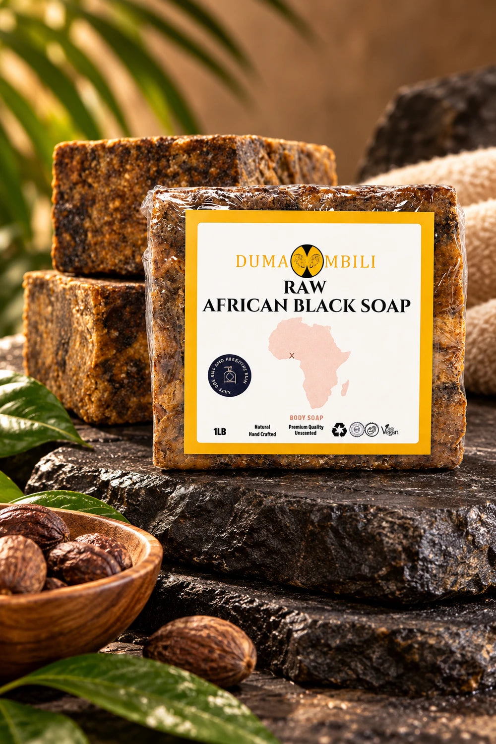 Handmade Traditional African Black Soap