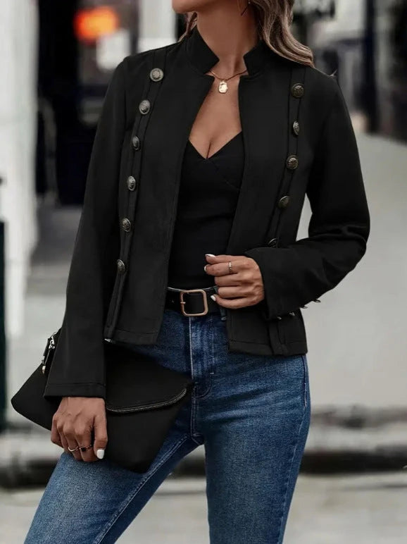 Retro Suede Double Breasted Jacket
