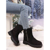 Skull Pattern Mid Calf Boots