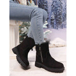 Skull Pattern Mid Calf Boots