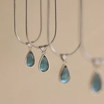 Vintage Titanium Steel Water Drop Necklace
