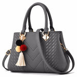 Textured PU Faux Leather Handbag