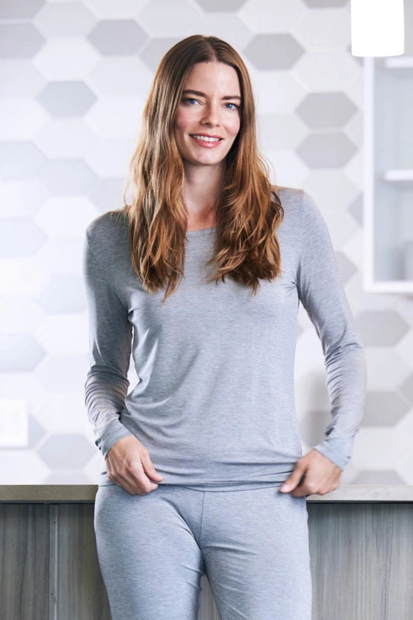 Bamboo Viscose Long Sleeve Lounge Tee