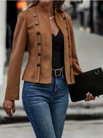 Retro Suede Double Breasted Jacket