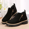 Side-Zip Suede Ankle Boots
