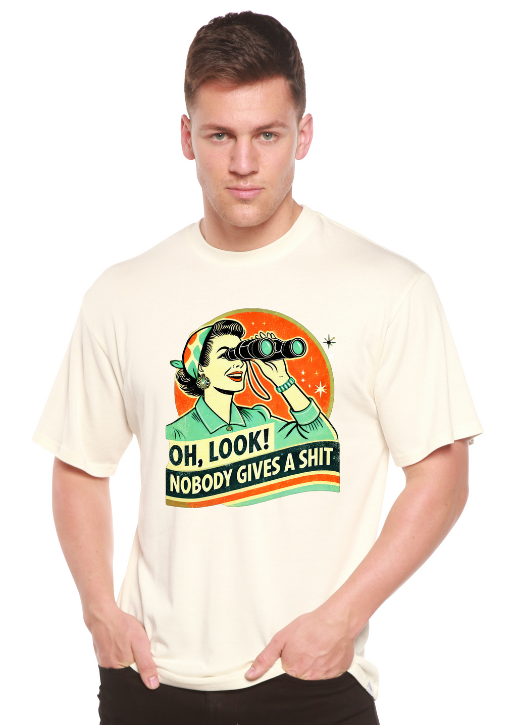 Retro Woman Graphic T-Shirt – Bamboo Viscose & Cotton