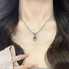 Vintage Titanium Steel Water Drop Necklace