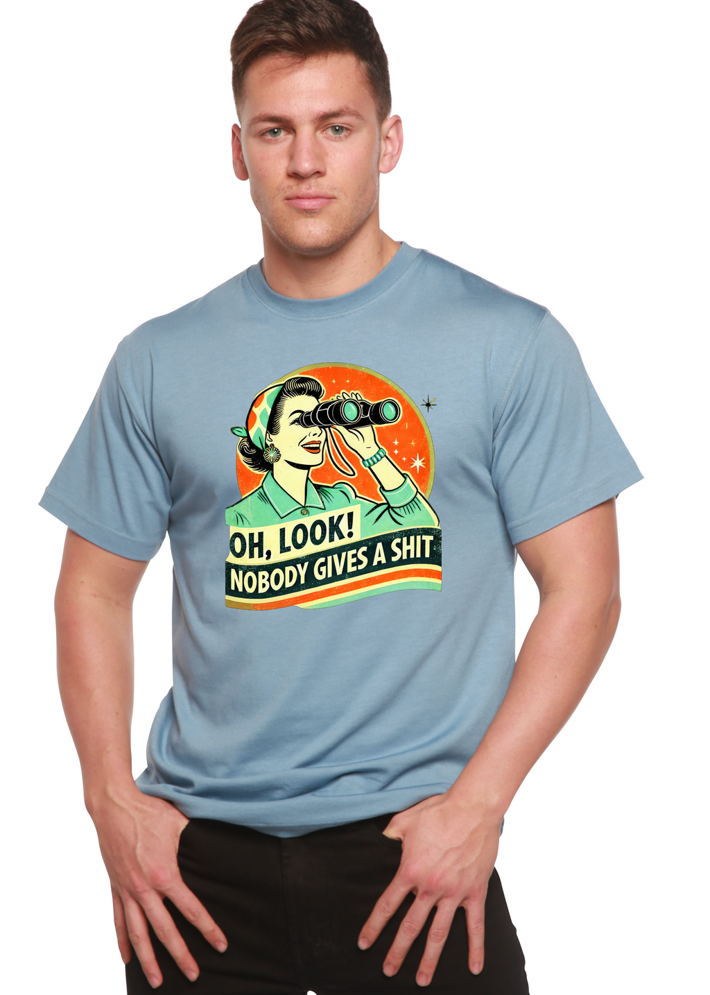 Retro Woman Graphic T-Shirt – Bamboo Viscose & Cotton
