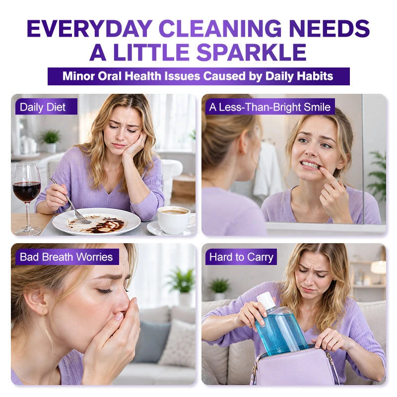 Portable Mint Mouthwash Strips