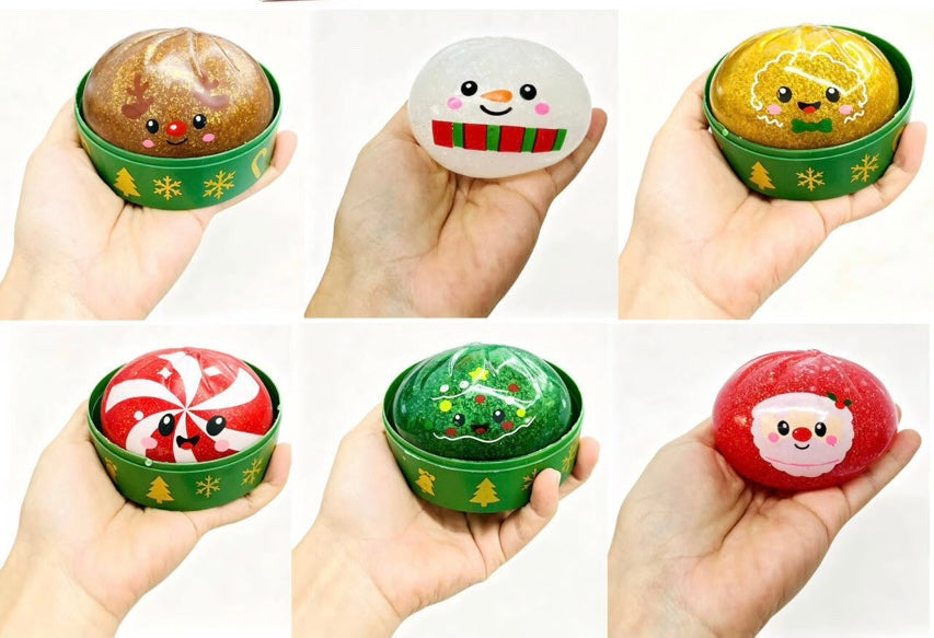 Christmas Dumpling Squishy, Holiday Mystery Blind Box
