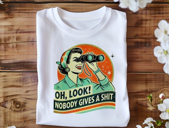 Retro Woman Graphic T-Shirt – Bamboo Viscose & Cotton