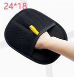 Pet Hair Remover Mitt for Fabrics (Black, 1 Piece)