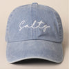 Salty Script Embroidered Cotton Hat