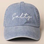 Salty Script Embroidered Cotton Hat