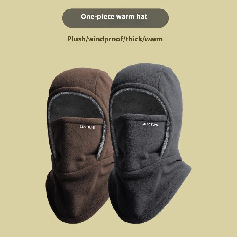 Winter Fleece Hood Face Cover