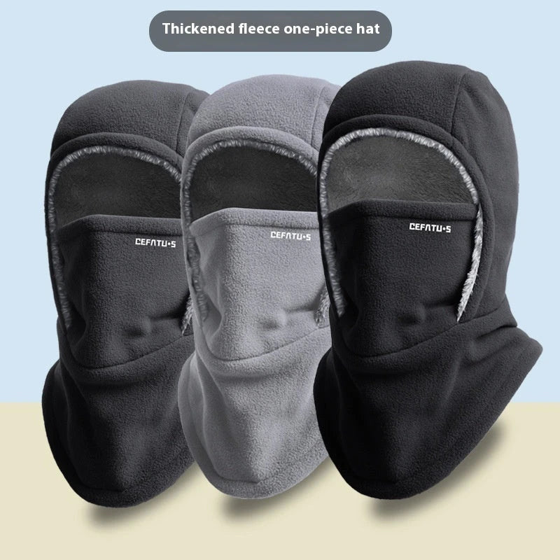 Winter Fleece Hood Face Cover