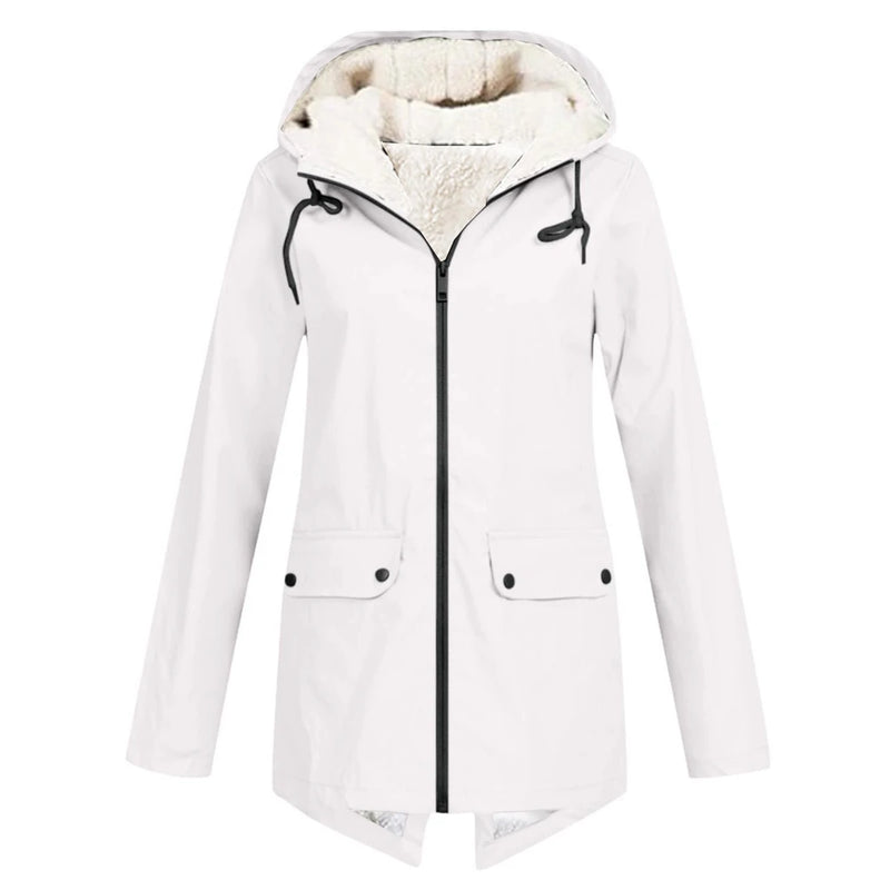 Hooded Zip Front Coat
