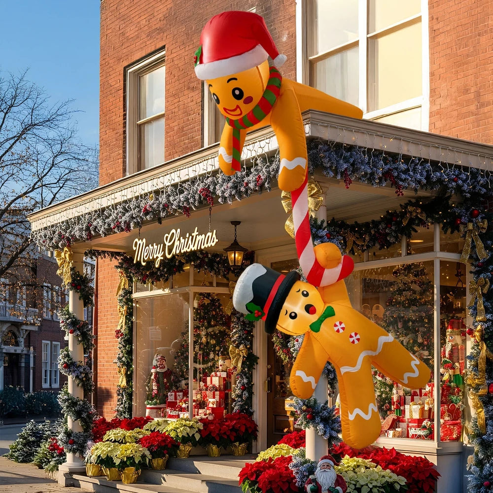 Gingerbread Duo Inflatable Christmas Decoration