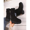 Skull Pattern Mid Calf Boots