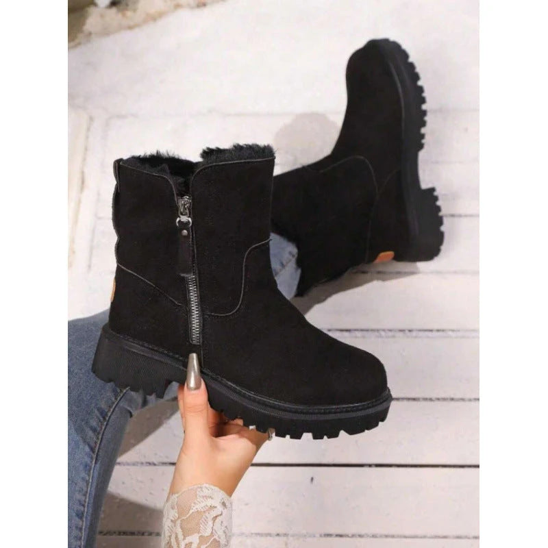Skull Pattern Mid Calf Boots